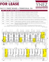 26111 Ynez Rd, Temecula, CA à louer Plan d’étage- Image 1 de 1