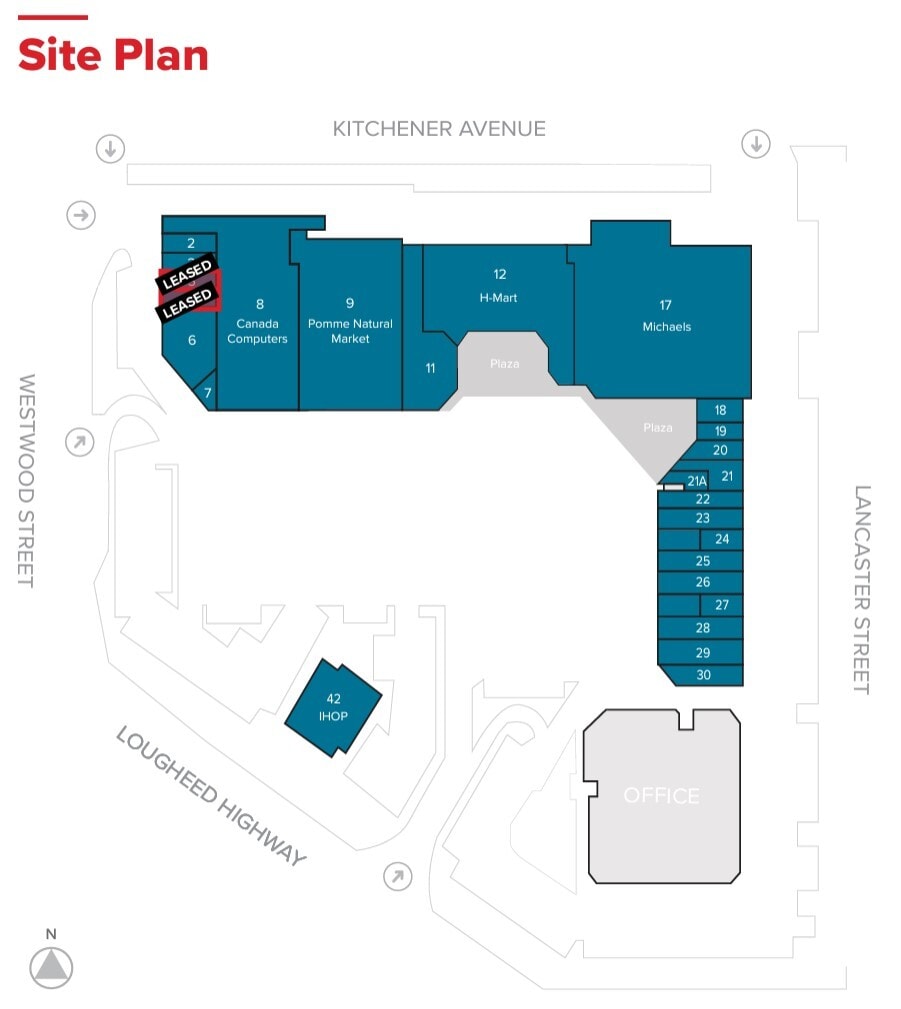 2755 Lougheed Hwy, Port Coquitlam, BC à louer Plan de site- Image 1 de 2