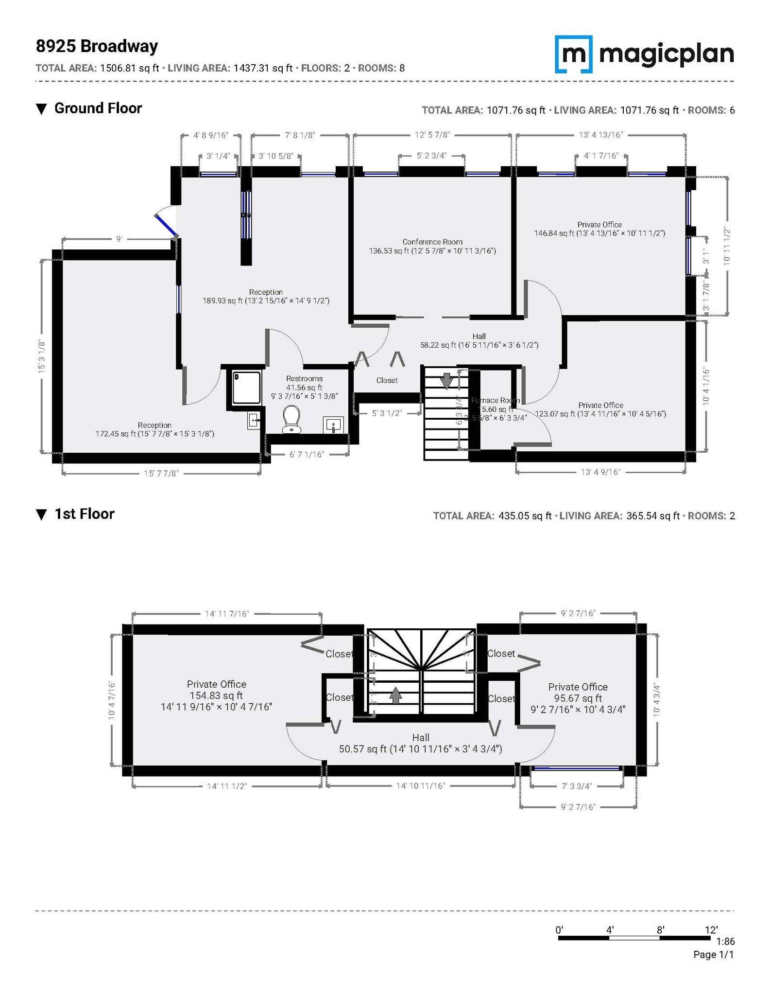 8903-8939 Broadway, Merrillville, IN à louer Plan d’étage- Image 1 de 1