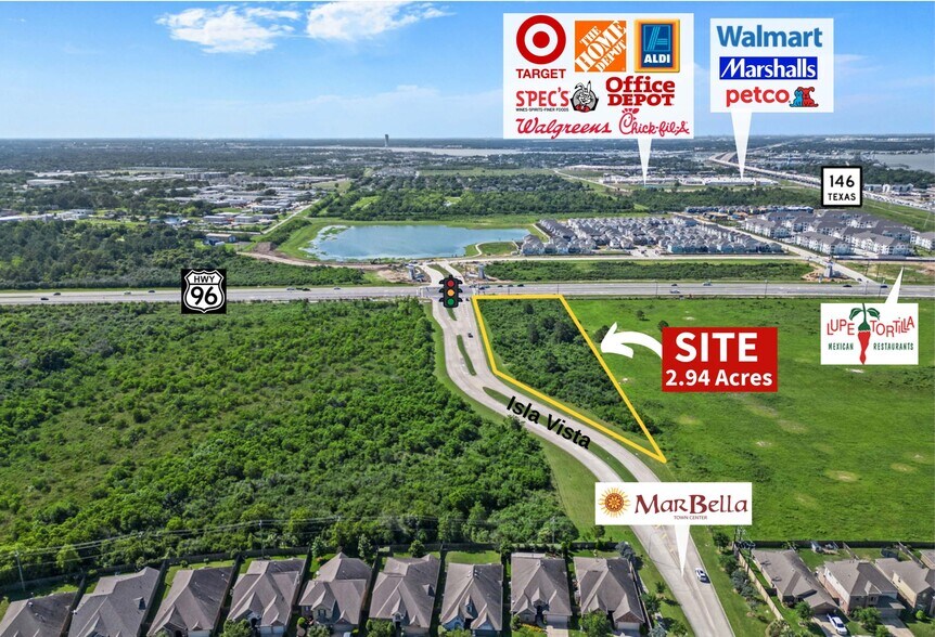 Hwy 96 & Isla Vista, League City, TX à vendre - Aérien - Image 1 de 3