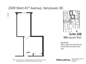 2309 W 41st Ave, Vancouver, BC à louer Plan de site- Image 2 de 2