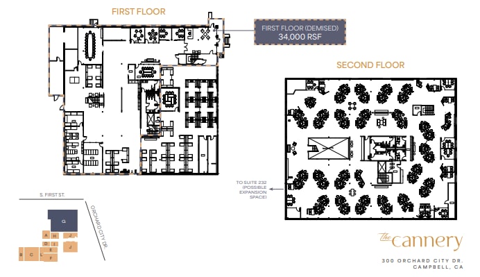 300 Orchard City Dr, Campbell, CA à louer Plan d’étage- Image 1 de 1