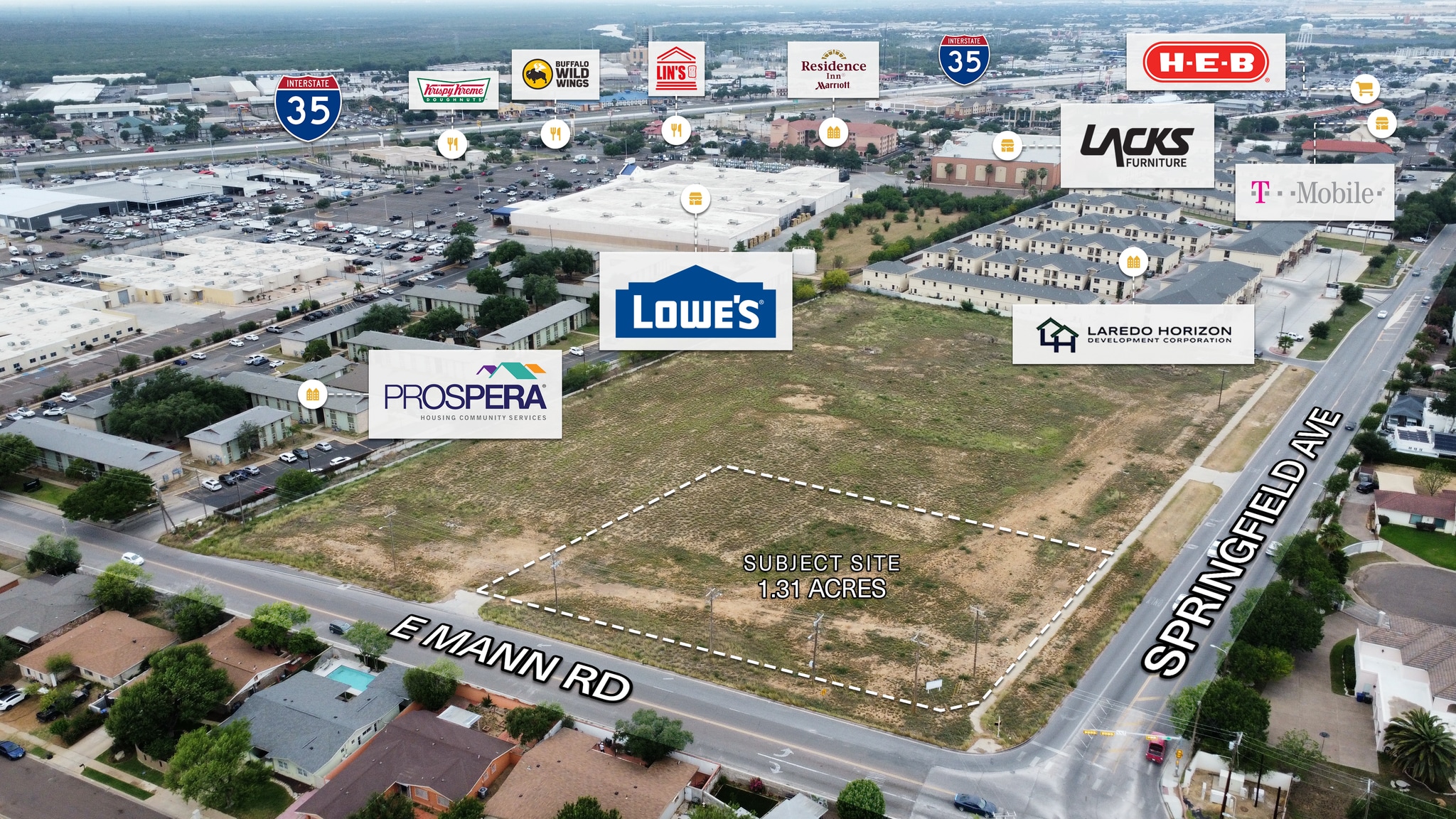 6702 Springfield Ave, Laredo, TX à vendre Aérien- Image 1 de 6