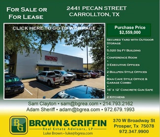 More details for 2441 Pecan St, Carrollton, TX - Office for Sale