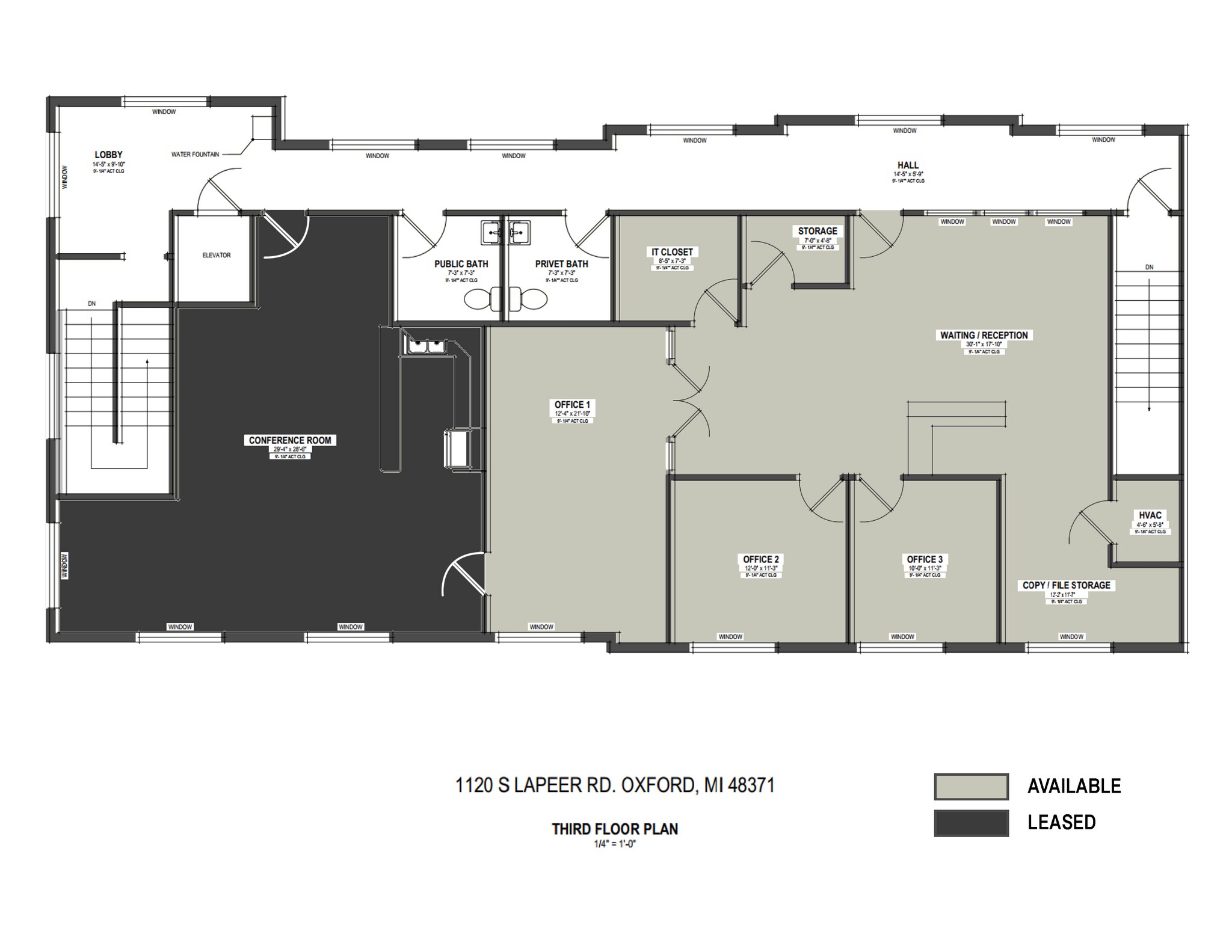 1120 S Lapeer Rd, Oxford, MI for lease Floor Plan- Image 1 of 7