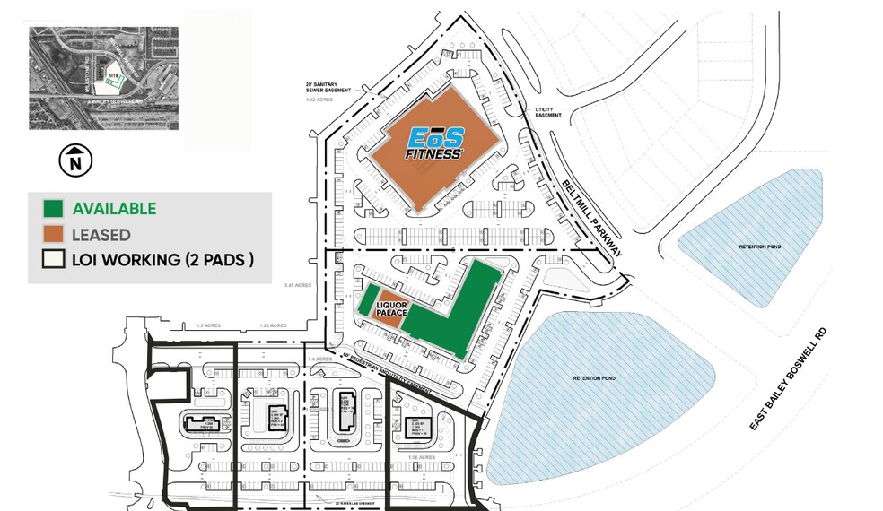 NEC E Bailey Boswell Rd & Millstone rd, Saginaw, TX à louer - Plan de site - Image 2 de 3
