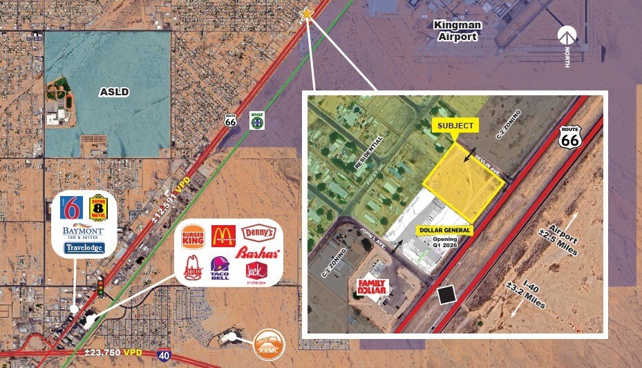 SWC Highway 66 & Devlin Ave, Kingman, AZ for lease - Building Photo - Image 1 of 2