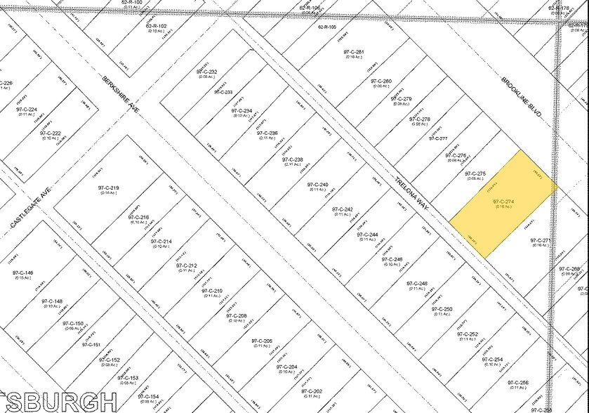 732-734 Brookline Blvd, Pittsburgh, PA à vendre - Plan cadastral - Image 1 de 1