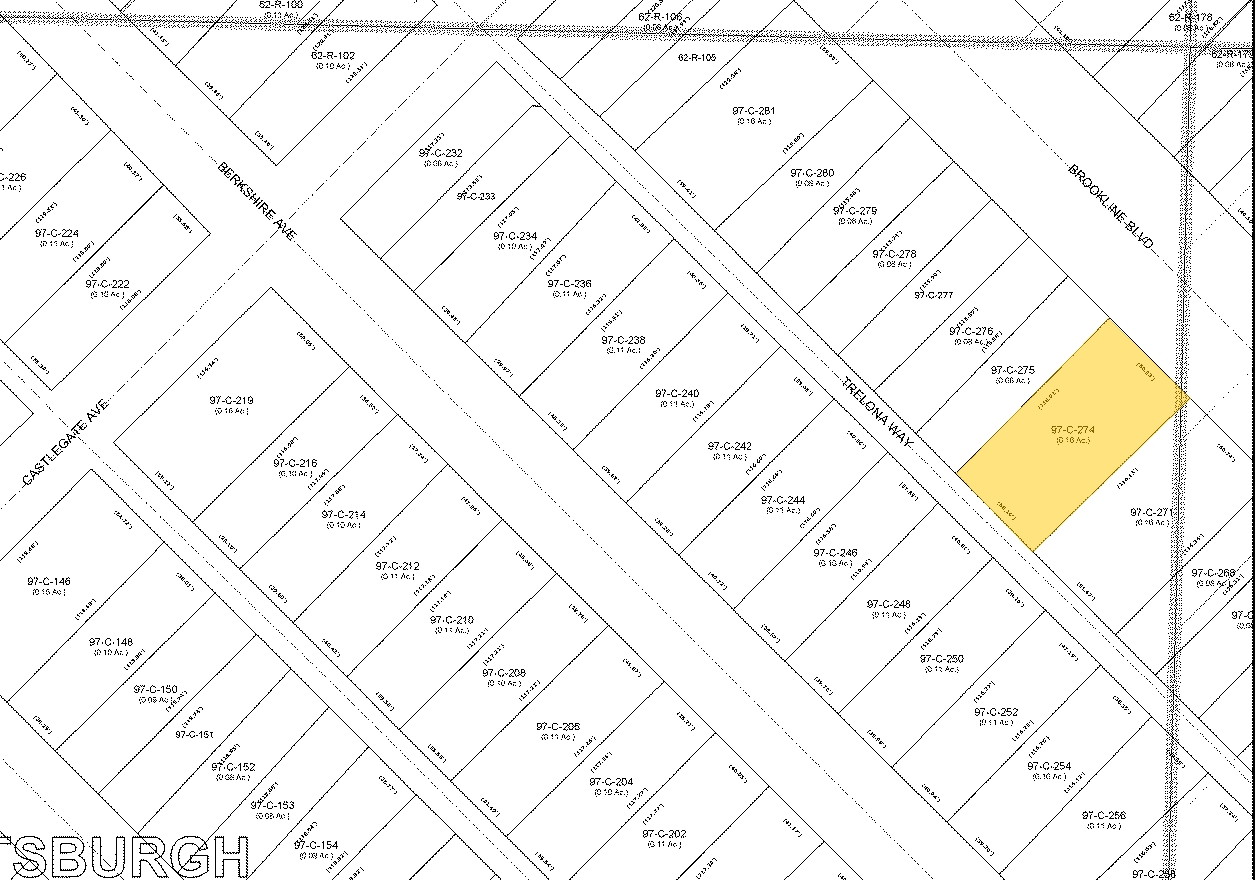 732-734 Brookline Blvd, Pittsburgh, PA à vendre Plan cadastral- Image 1 de 1