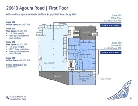 26610 Agoura Rd, Calabasas, CA à louer Plan d’étage- Image 1 de 1