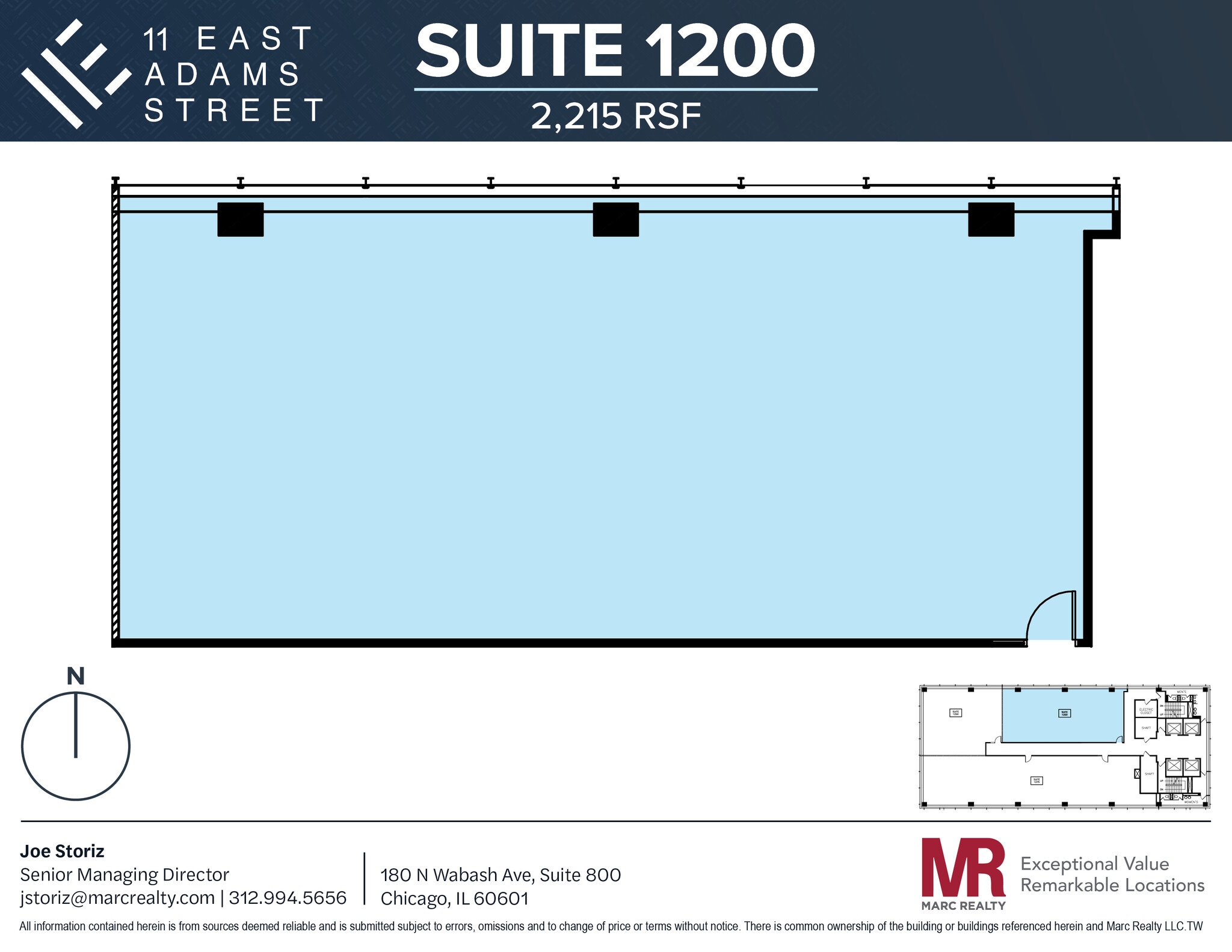 11 E Adams St, Chicago, IL for lease Floor Plan- Image 1 of 1