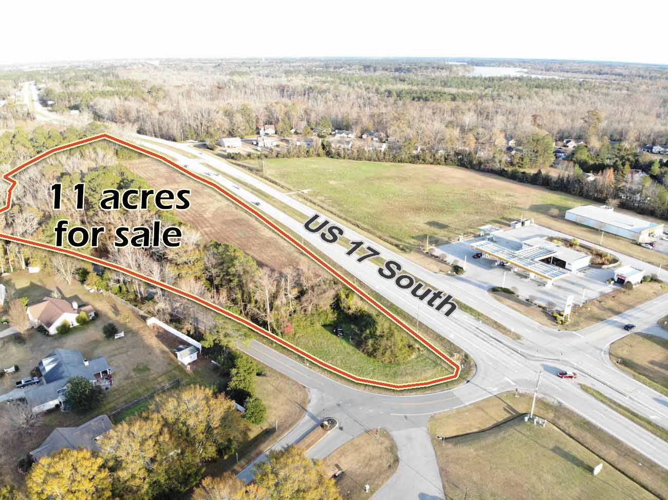 0 US-17, New Bern, NC for sale Aerial- Image 1 of 3