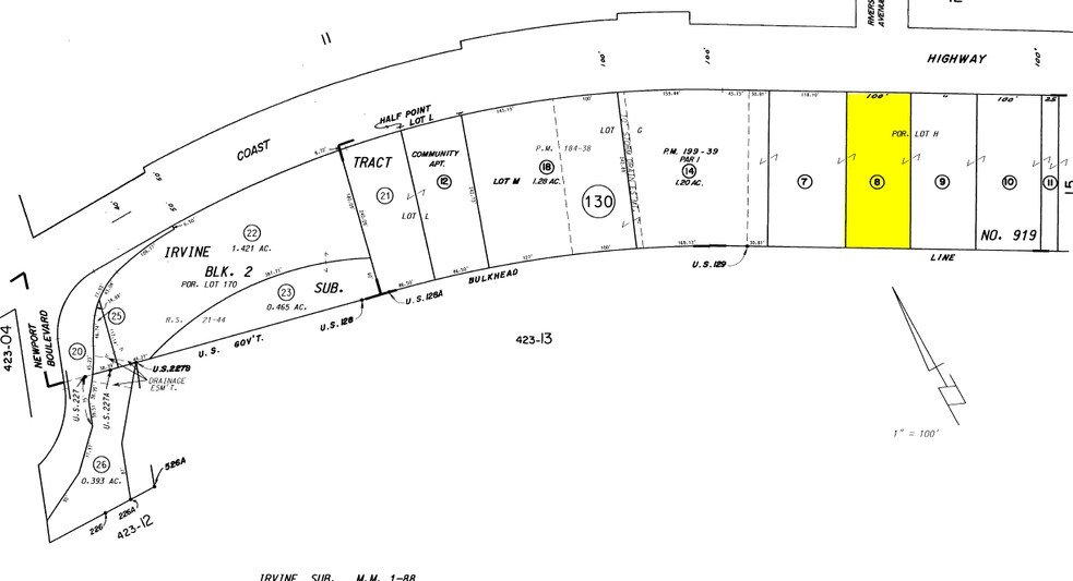 2751 W Coast Hwy, Newport Beach, CA à vendre - Plan cadastral - Image 1 de 1