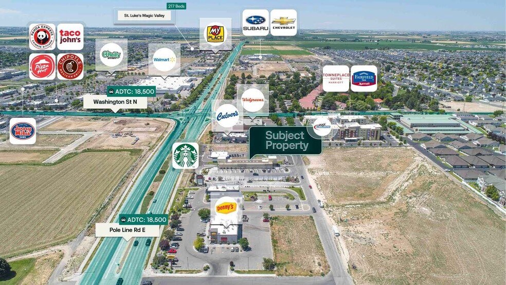 221 Pole Line Rd, Twin Falls, ID à vendre - Aérien - Image 2 de 2