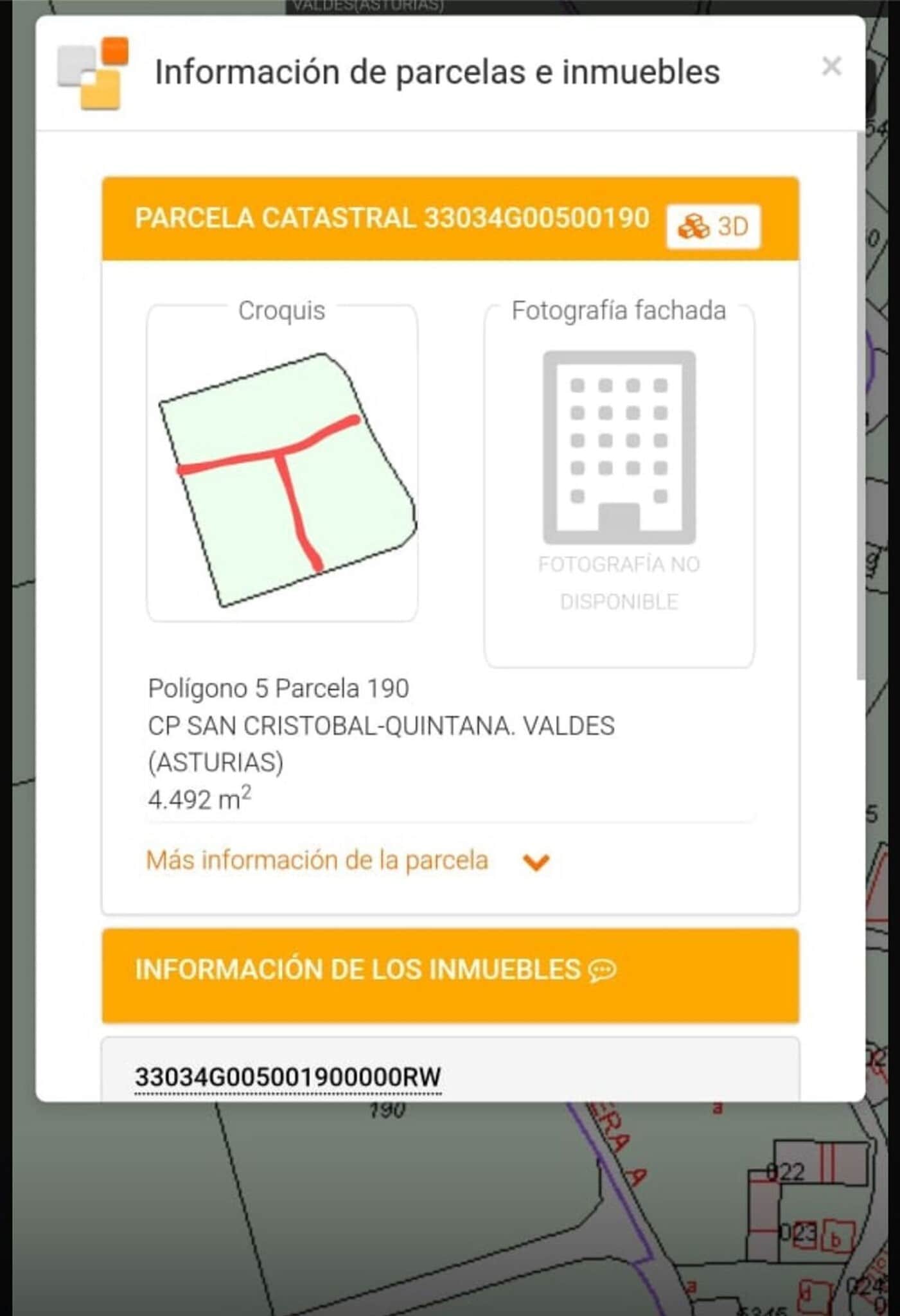 San Cristóbal, Parcela 190, Valdés, Asturias à vendre Plan de site- Image 1 de 3