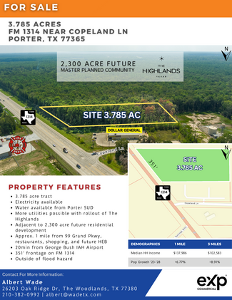 Plus de détails pour 20570 FM 1314, Porter, TX - Terrain à vendre