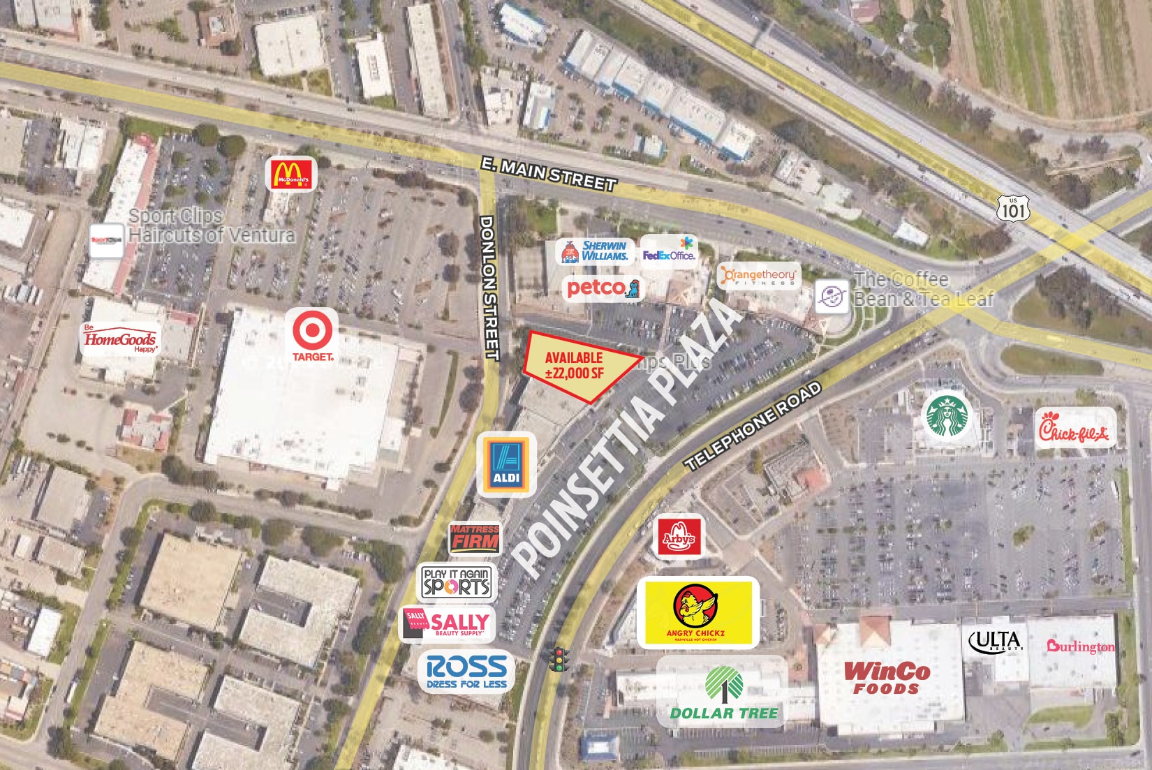 4687-4731 Telephone Rd, Ventura, CA for lease Aerial- Image 1 of 3