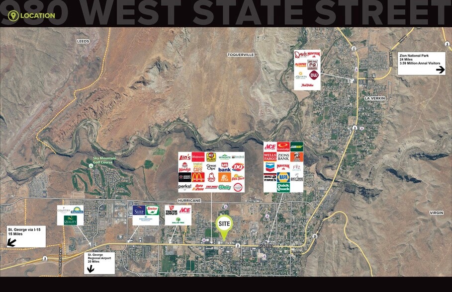 980 W State St, Hurricane, UT à louer - Aérien - Image 3 de 6