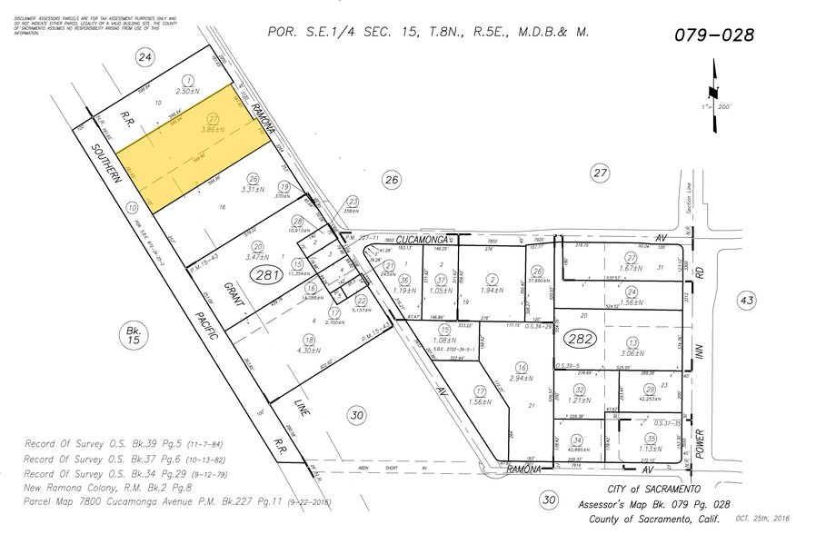 3250 Ramona Ave, Sacramento, CA for sale - Plat Map - Image 3 of 3