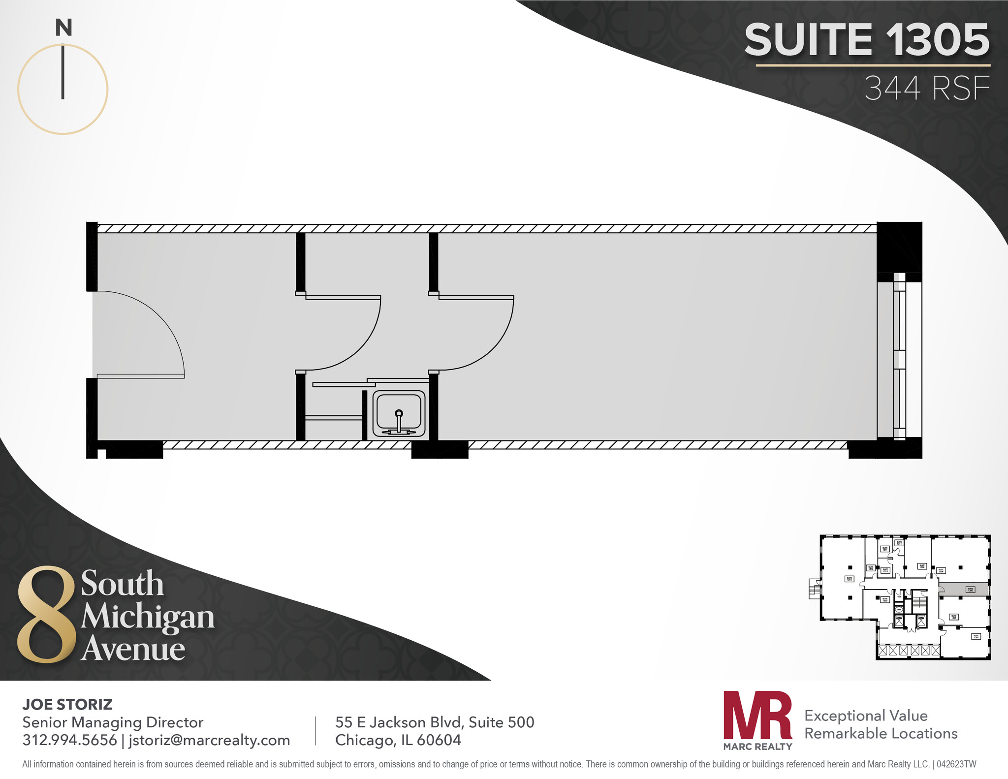 8 S Michigan Ave, Chicago, IL à louer Plan d  tage- Image 1 de 4