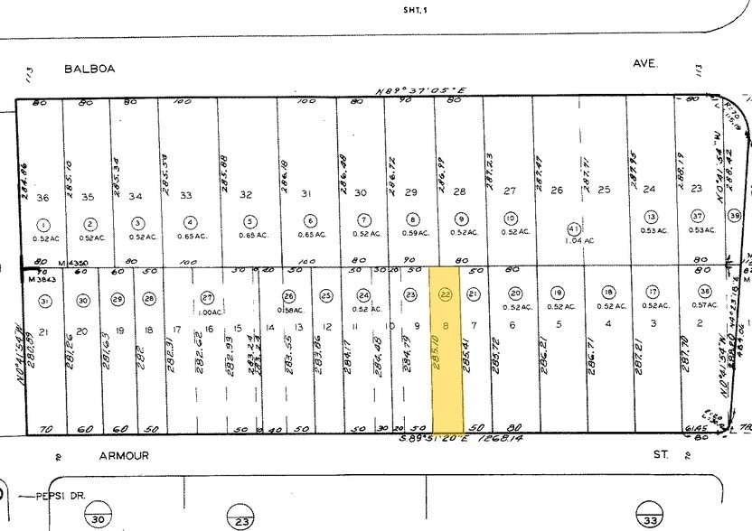 8026 Armour St, San Diego, CA à louer - Plan cadastral - Image 2 de 2