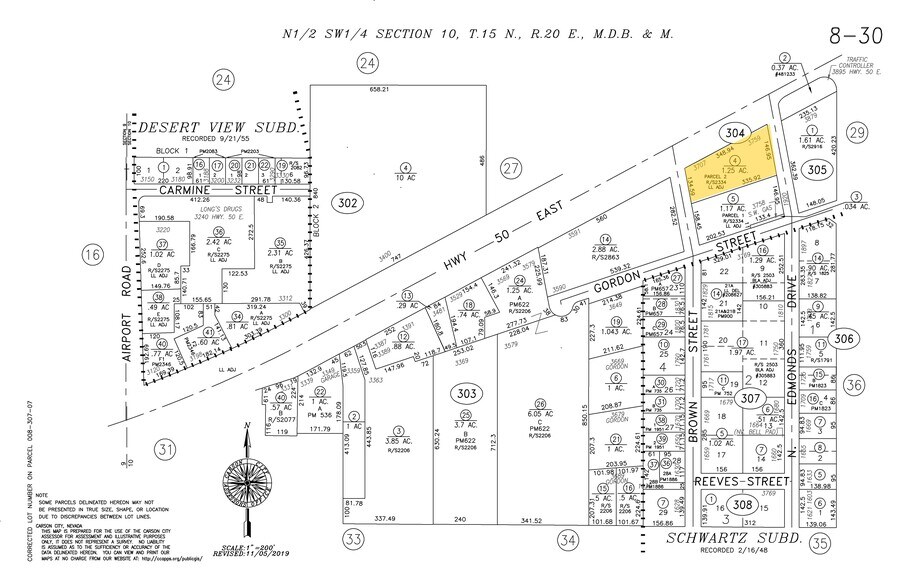 3707 US Highway 50 E, Carson City, NV à vendre - Plan cadastral - Image 1 de 1