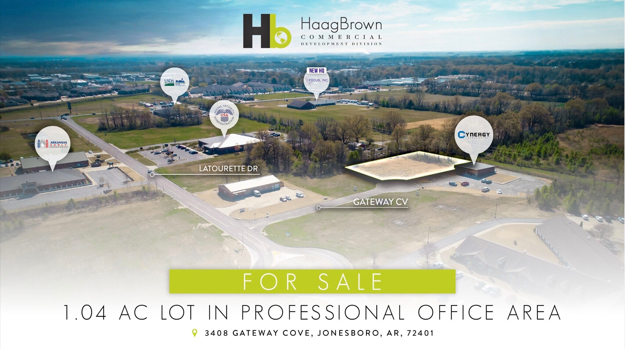 3408 Gateway Cv, Jonesboro, AR à vendre Aérien- Image 1 de 7