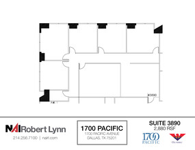 1700 Pacific Ave, Dallas, TX à louer Plan d  tage- Image 1 de 2