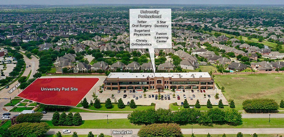 Nwc Of University Blvd, Sugar Land, TX à louer - Photo du bâtiment - Image 3 de 5