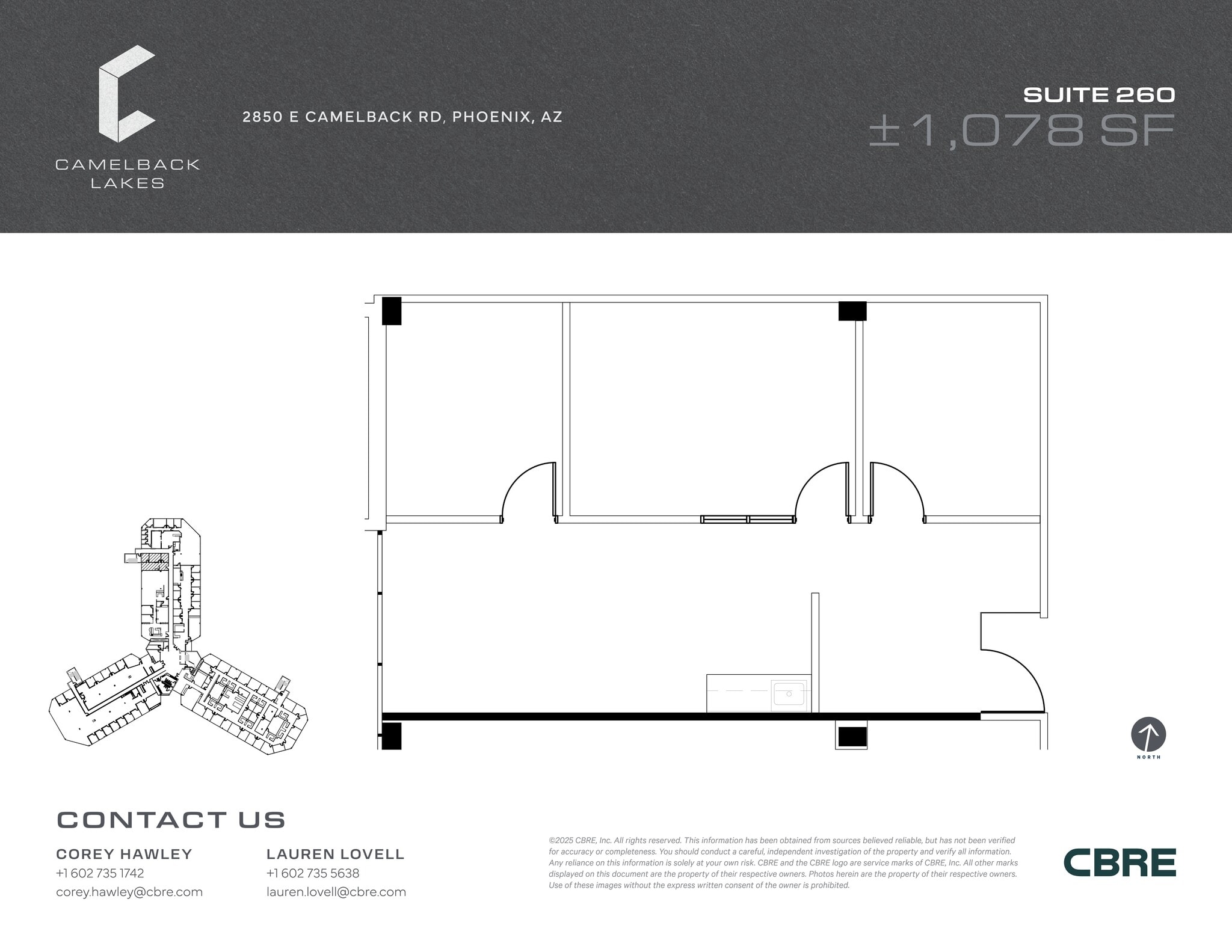 2850 E Camelback Rd, Phoenix, AZ for lease Site Plan- Image 1 of 2