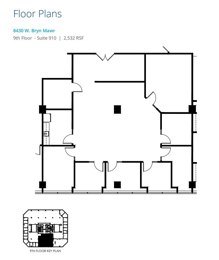 8410 W Bryn Mawr Ave, Chicago, IL à louer Plan d’étage- Image 1 de 2