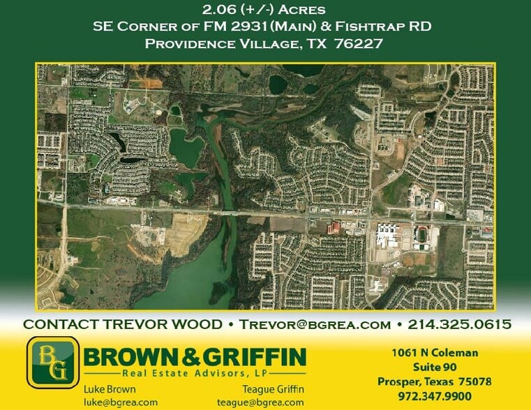 1481 Main Street, Providence Village, TX à vendre - Aérien - Image 3 de 3