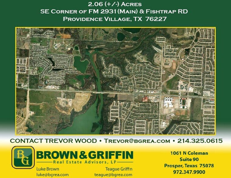 1481 Main Street, Providence Village, TX à vendre - Aérien - Image 3 de 3