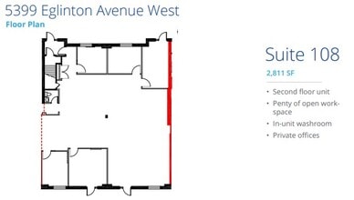 5397 Eglinton Ave W, Toronto, ON à louer Plan d’étage- Image 1 de 1