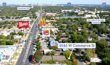 4546 W Commerce St, San Antonio, TX - aerial  map view - Image1