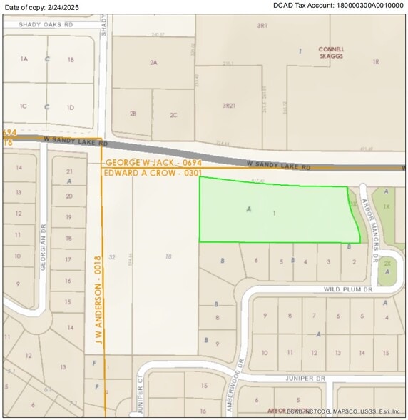 1 W Sandy Lake Rd, Coppell, TX for lease - Plat Map - Image 2 of 2