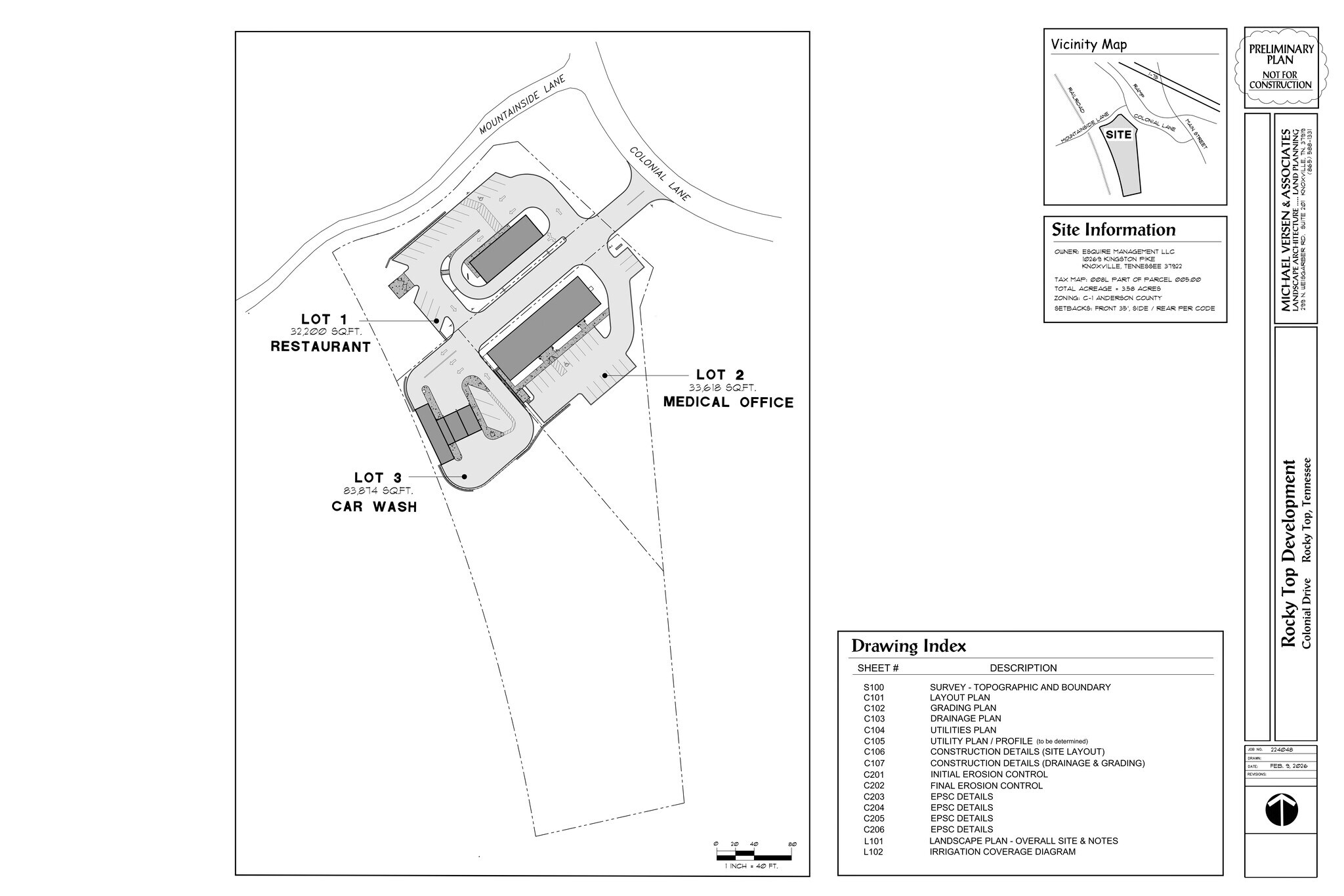 Lot #1 Lot #1 Colonial Lane Ln, Rocky Top, TN à louer Plan de site- Image 1 de 1