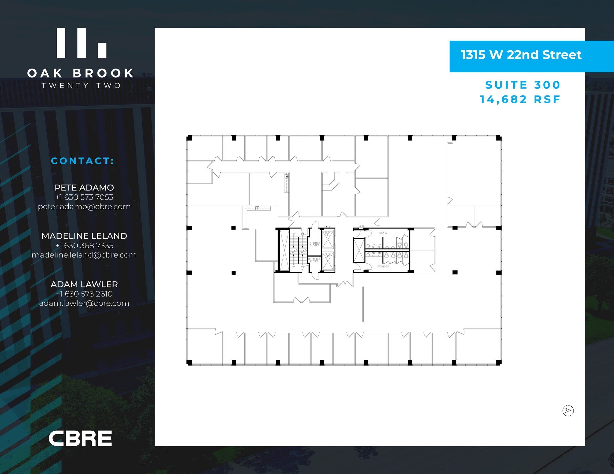 1315 W 22nd St, Oak Brook, IL for lease Floor Plan- Image 1 of 1