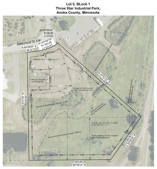 Tamarack St, Oak Grove, MN for sale - Site Plan - Image 1 of 7