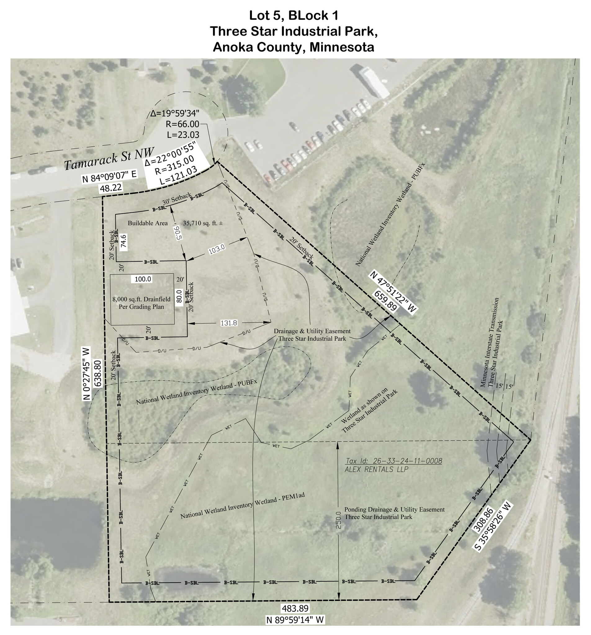Tamarack St, Oak Grove, MN for sale Site Plan- Image 1 of 8