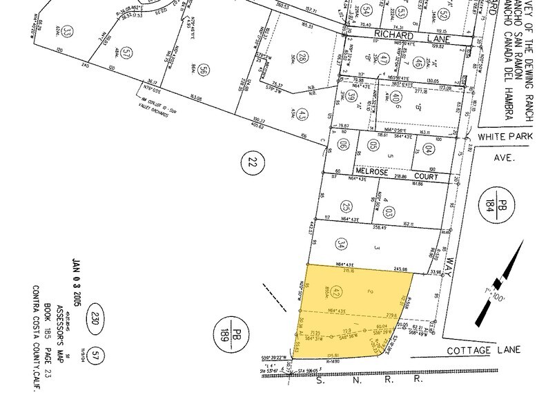 2400 Olympic Blvd, Walnut Creek, CA à louer - Plan cadastral - Image 2 de 2