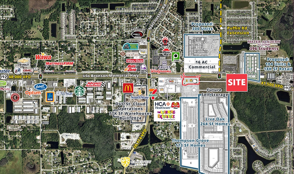 5024 Irlo Bronson Memorial Hwy, Saint Cloud, FL for lease Aerial- Image 1 of 2
