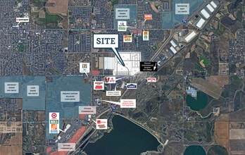 NWC I-76 and Bromley Lane, Brighton, CO - AERIAL  map view