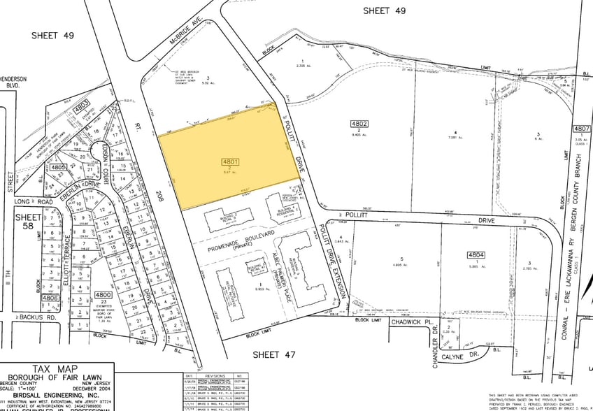 17-17 Route 208, Fair Lawn, NJ for lease - Plat Map - Image 3 of 7