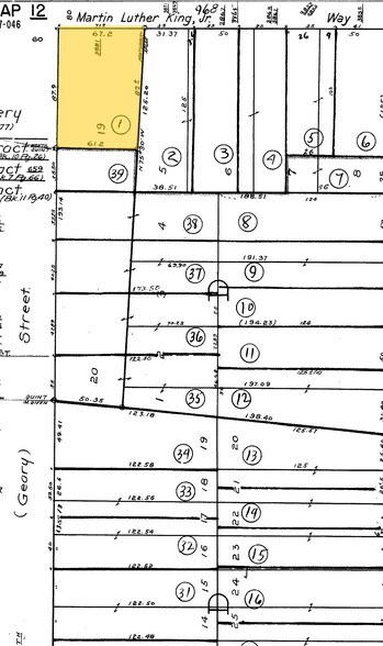 3881 Martin Luther King Jr Way, Oakland, CA à vendre - Plan cadastral - Image 2 de 2
