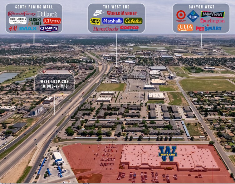 2002 W Loop 289, Lubbock, TX for lease - Aerial - Image 2 of 5
