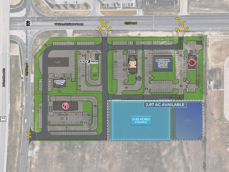 Highway 195 & Stan Schlueter Loop, Killeen, TX for lease - Site Plan - Image 1 of 3