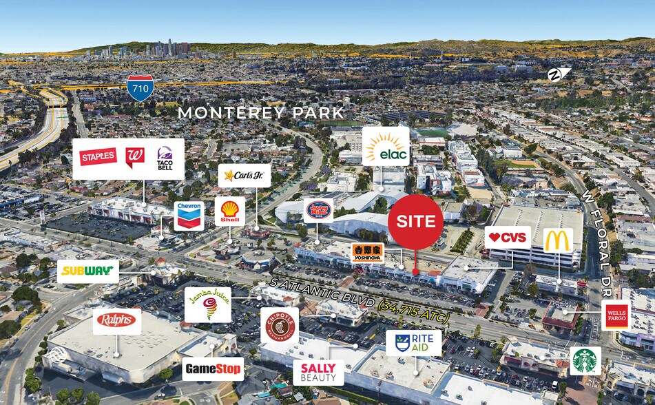 2101 S Atlantic Blvd, Monterey Park, CA à louer - Aérien - Image 3 de 3