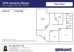 4175 Cameron St, Las Vegas, NV à louer Plan d’étage- Image 1 de 2