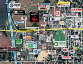 2960 W Parrish Ave, Owensboro, KY - Aérien  Vue de la carte